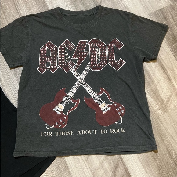 For Those About To Rock T-Shirt Women's Large L Short Sleeve / Women Do It Lot 2 - Picture 2 of 6